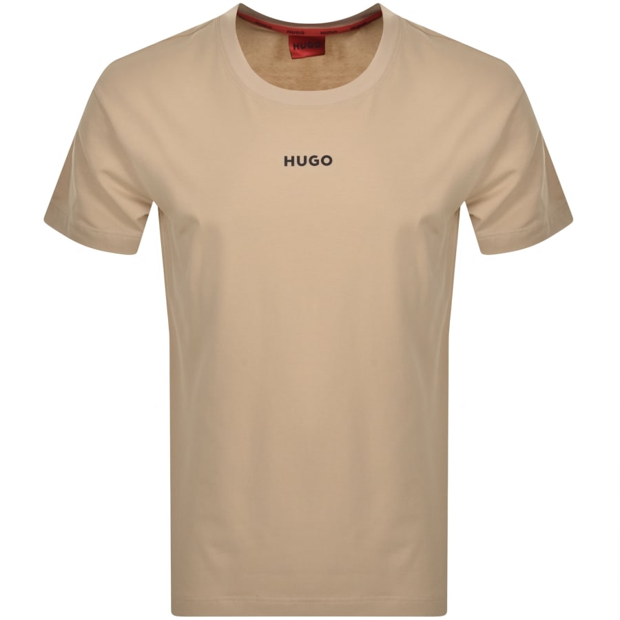 HUGO Linked T Shirt BeigeHUGO Linked T Shirt Beige Male XX Large